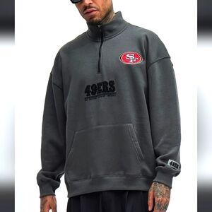 Mens 49ers essentials quarter zip sweatshirt